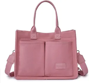 Large Canvas Tote Bag for Women, Computer Bags for Laptops for Women, Multiple Pockets Are Suitable for Work