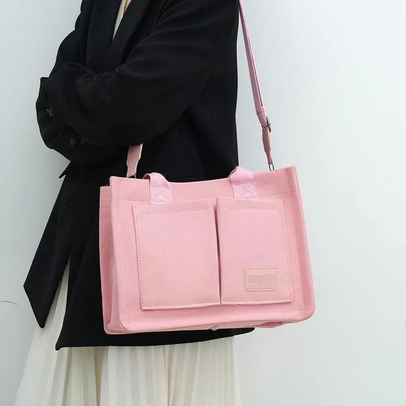 Large Canvas Tote Bag for Women, Computer Bags for Laptops for Women, Multiple Pockets Are Suitable for Work