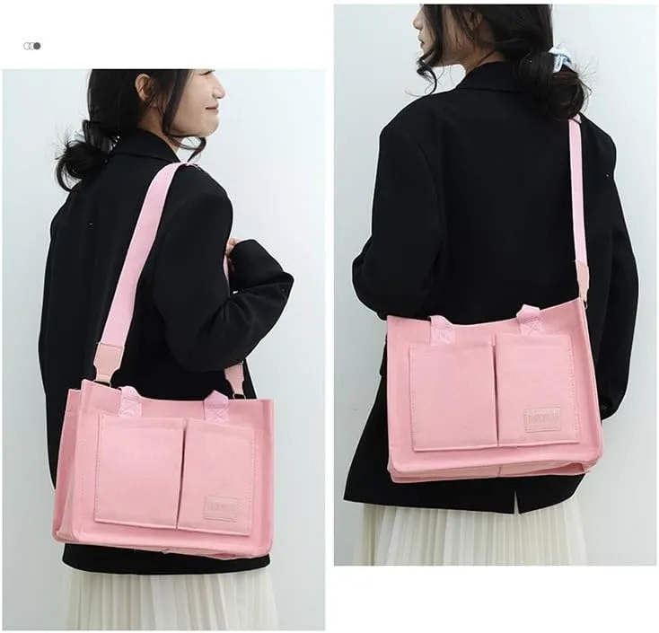 Large Canvas Tote Bag for Women, Computer Bags for Laptops for Women, Multiple Pockets Are Suitable for Work