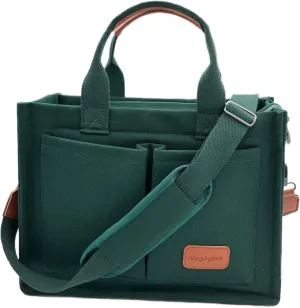 Large Canvas Tote Bag for Women Work Tote Bags with Pockets Laptop Crossbody Purses Everyday Bag Handbags for Travel