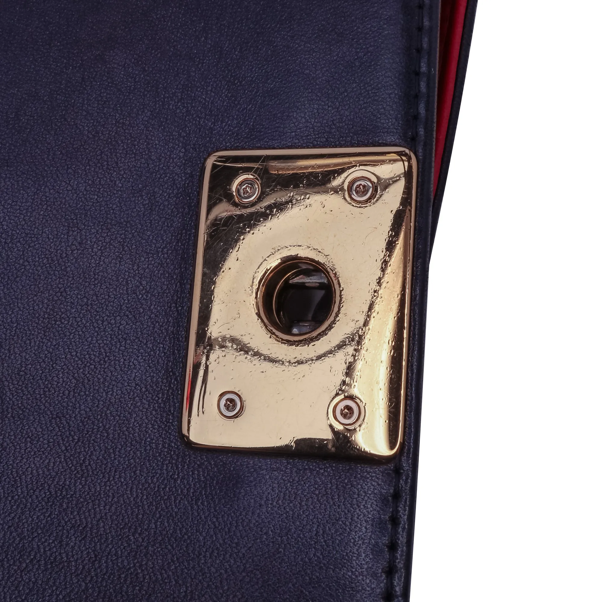 Large Lambskin Embossed Boy Cube Flap