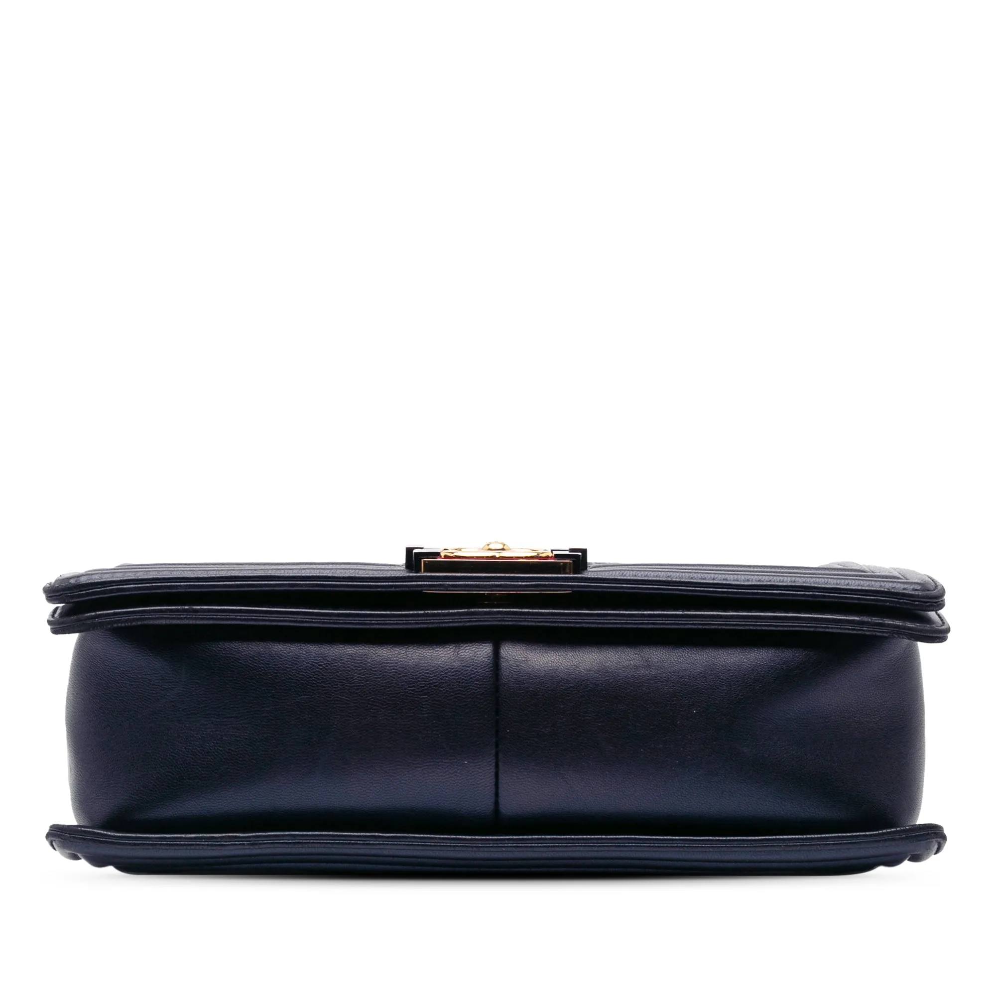 Large Lambskin Embossed Boy Cube Flap