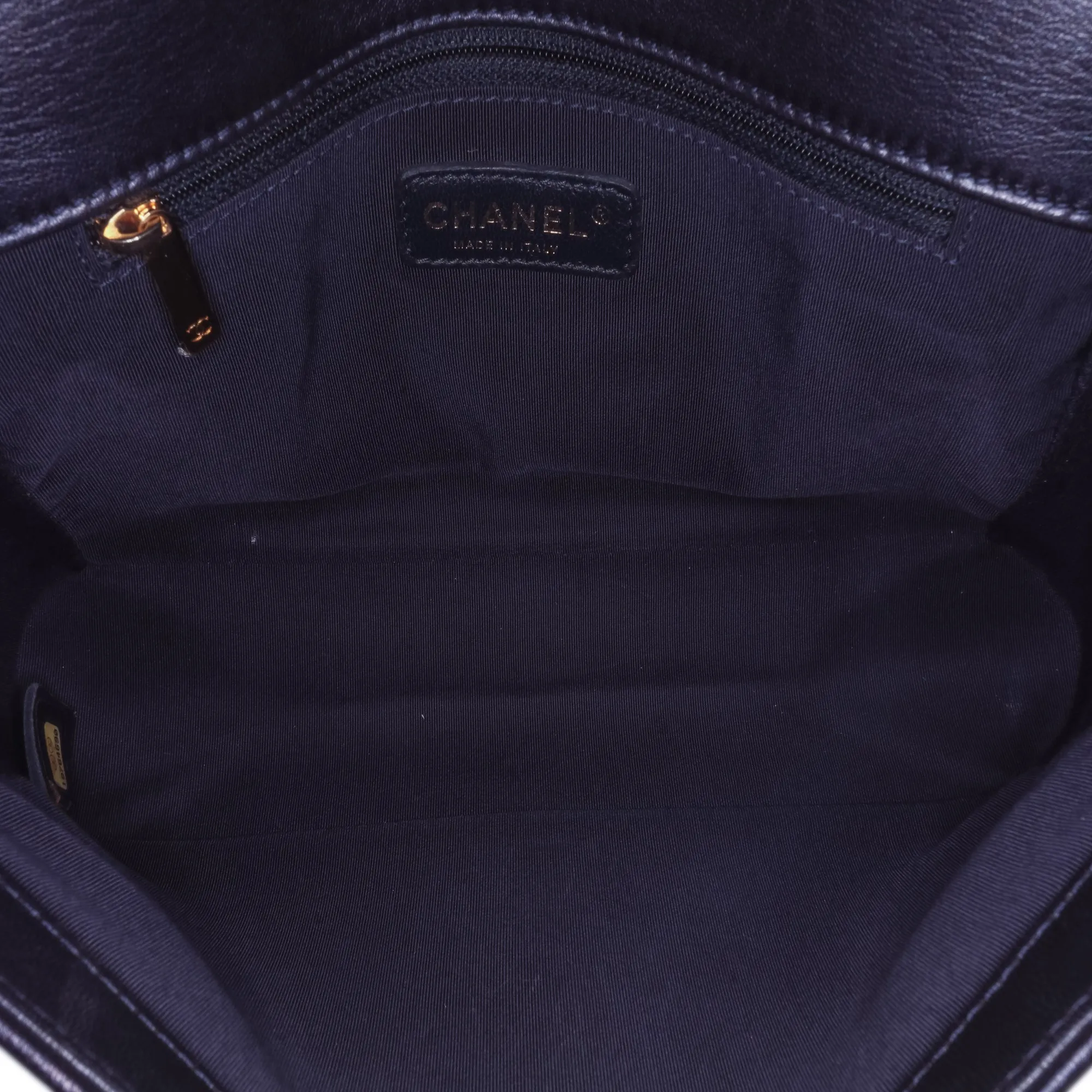 Large Lambskin Embossed Boy Cube Flap