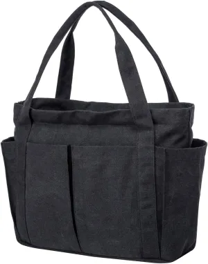 Large Tote Bag Canvas Beach Bag with Pockets Shoulder Bag for Women