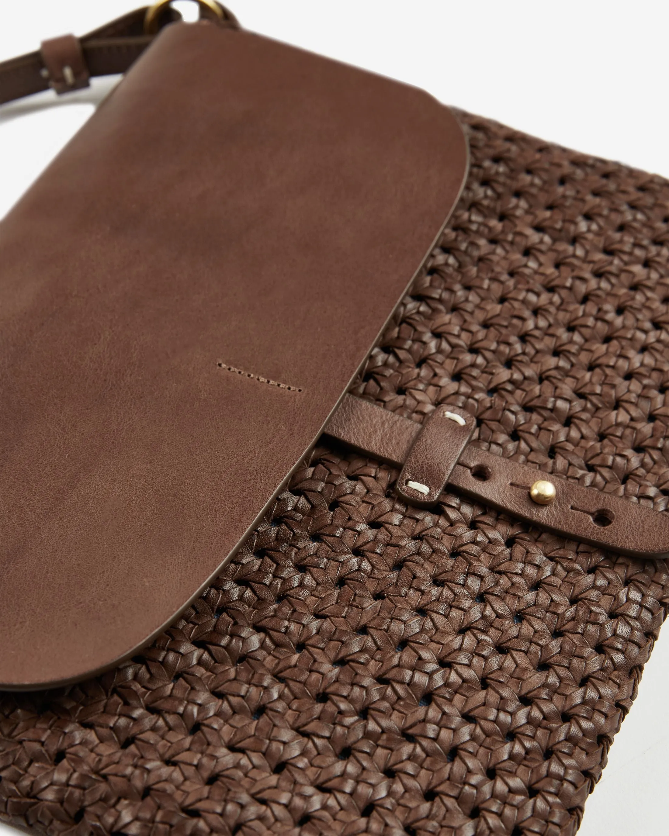 Leather shoulder bag