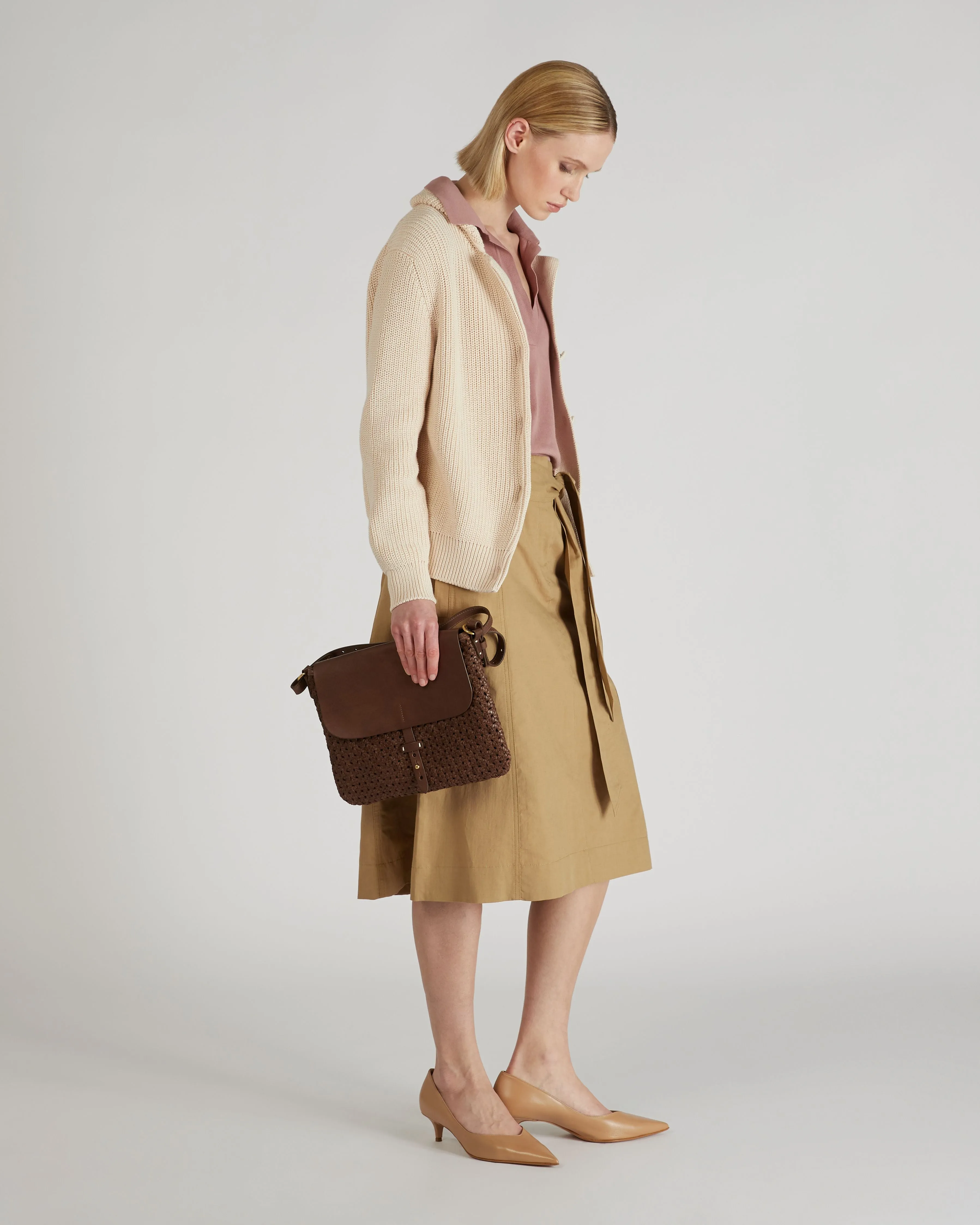 Leather shoulder bag