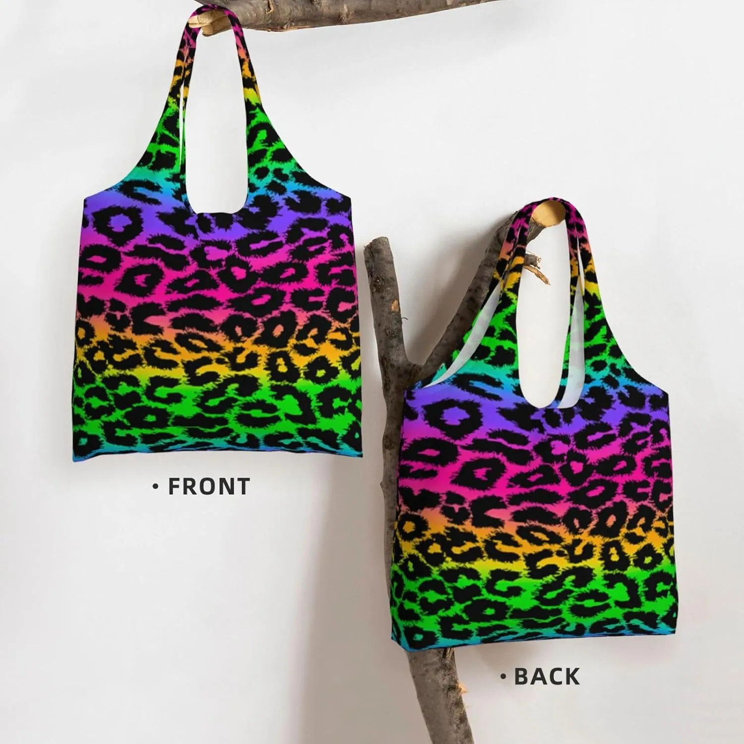 Leopard Zebra Animal Print Canvas Tote Bags Reusable Shopping Bag Handbag for Shopper Beach Gifts