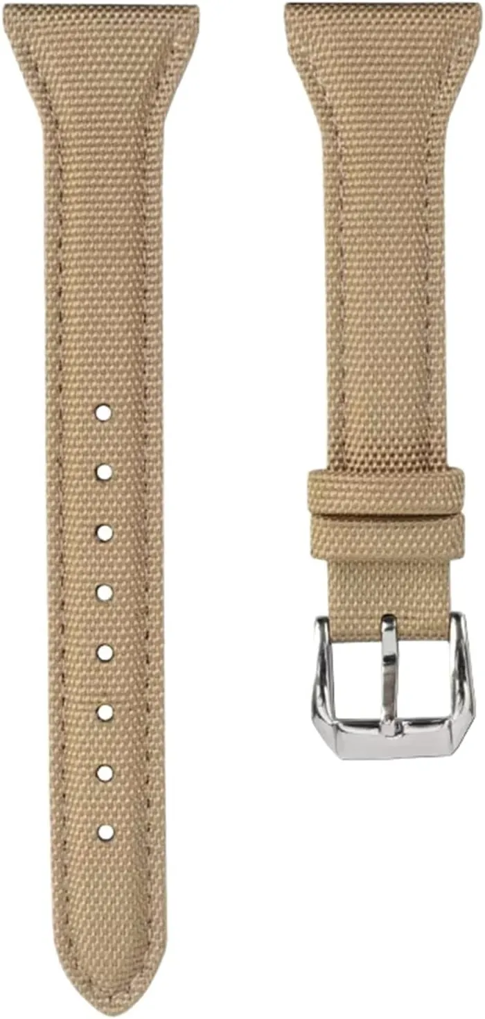 LEVINE watch strapStylish and elegant Watch Straps for Men Women,22mm Nylon Genuine Leather Splicing Canvas Men Sport Watch Strap Replacement Wrist Band for Analogue Watch