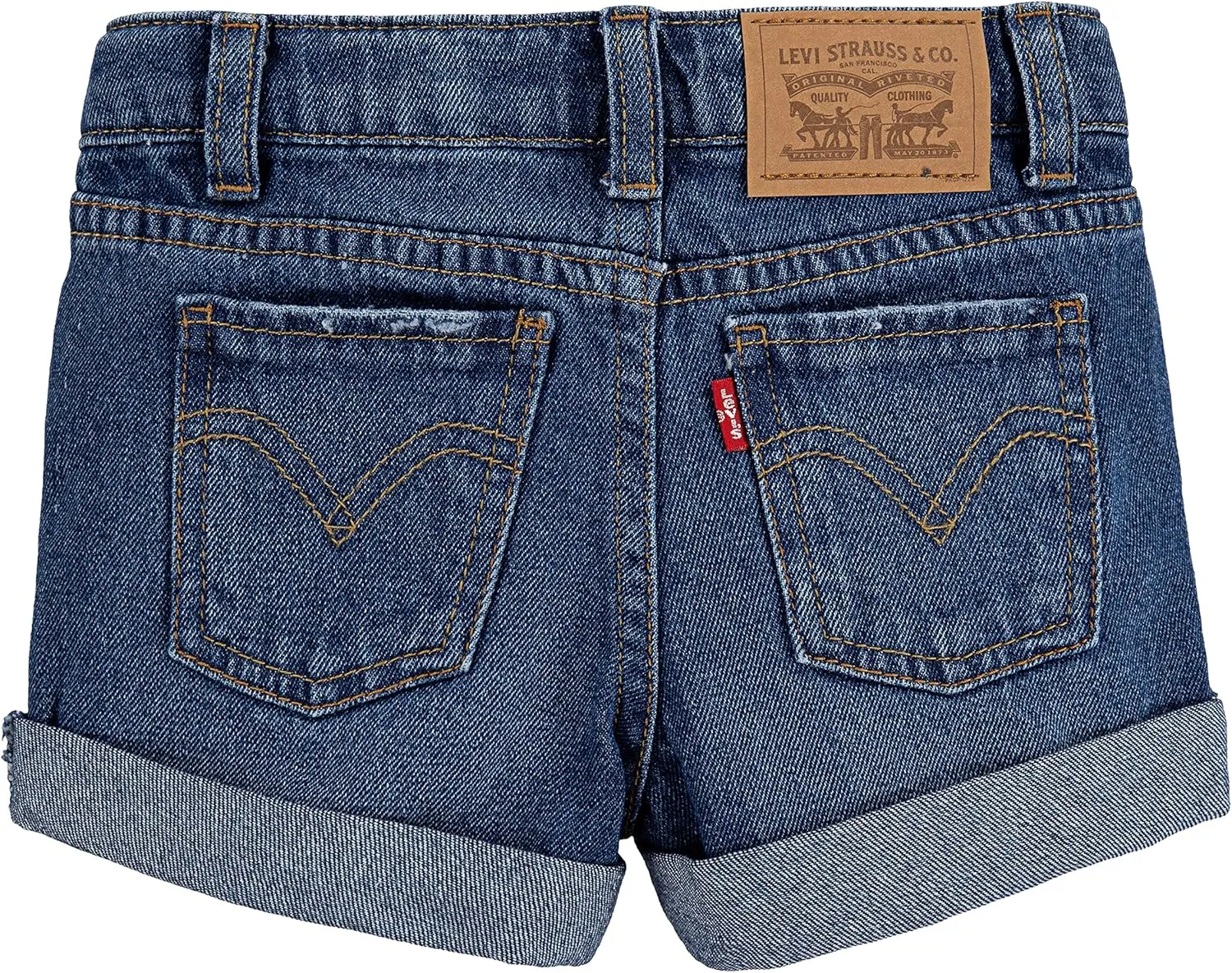 Levi's Girls' Girlfriend Fit Denim Shorty Shorts
