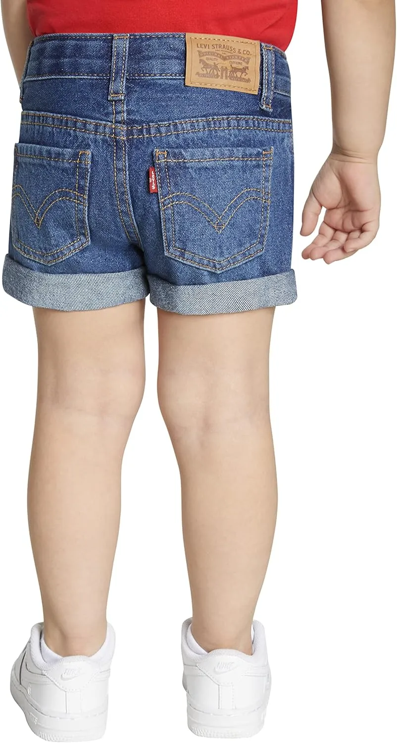 Levi's Girls' Girlfriend Fit Denim Shorty Shorts