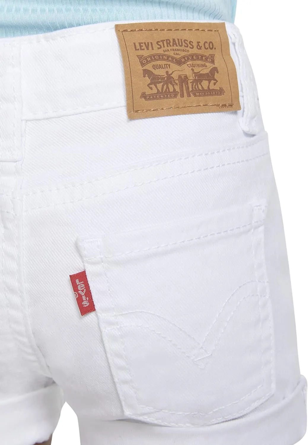 Levi's Girls' Girlfriend Fit Denim Shorty Shorts
