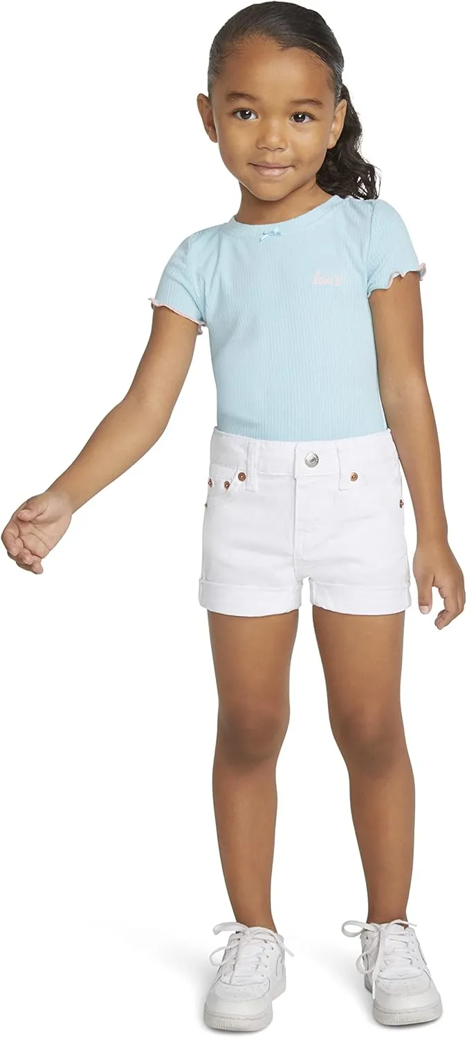 Levi's Girls' Girlfriend Fit Denim Shorty Shorts