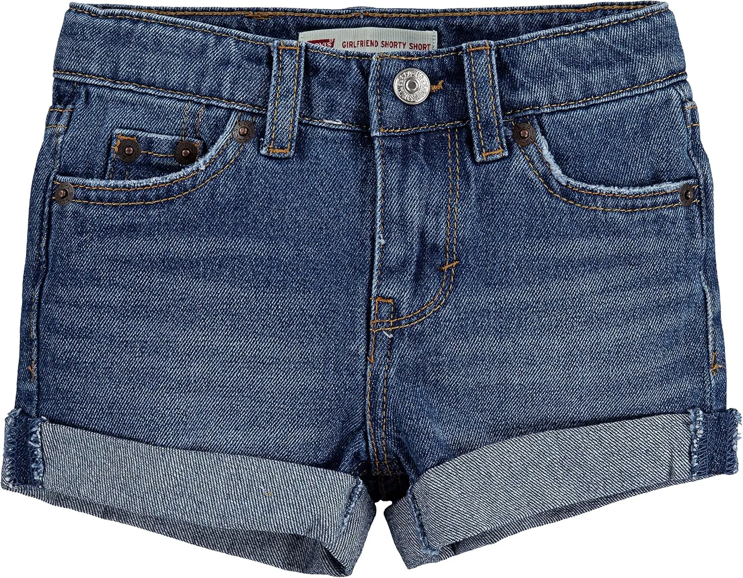 Levi's Girls' Girlfriend Fit Denim Shorty Shorts