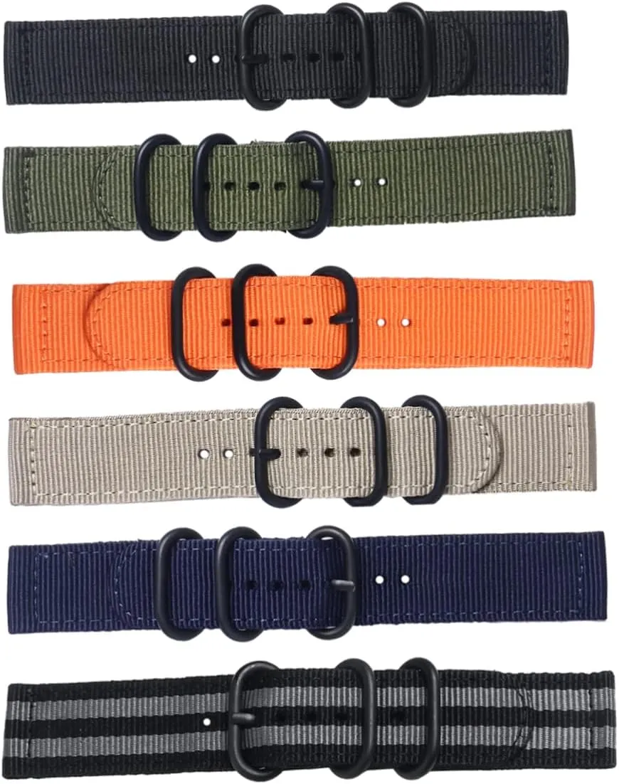 LIFKOME 2pcs 18mm Watch Strap Nylon Watch Bands Nylon Watch Straps