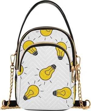 Light Bulb Design Crossbody Bags Shoulder Bag for Women Stylish Ladies Messenger Bags Cell Phone Purse and Handbags Wallet