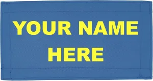 Lightning X Custom Embroidered Rip-Away Patch for LXP Fire Fighter Turnout Gear Bags w/Embroidered Name - BLUE