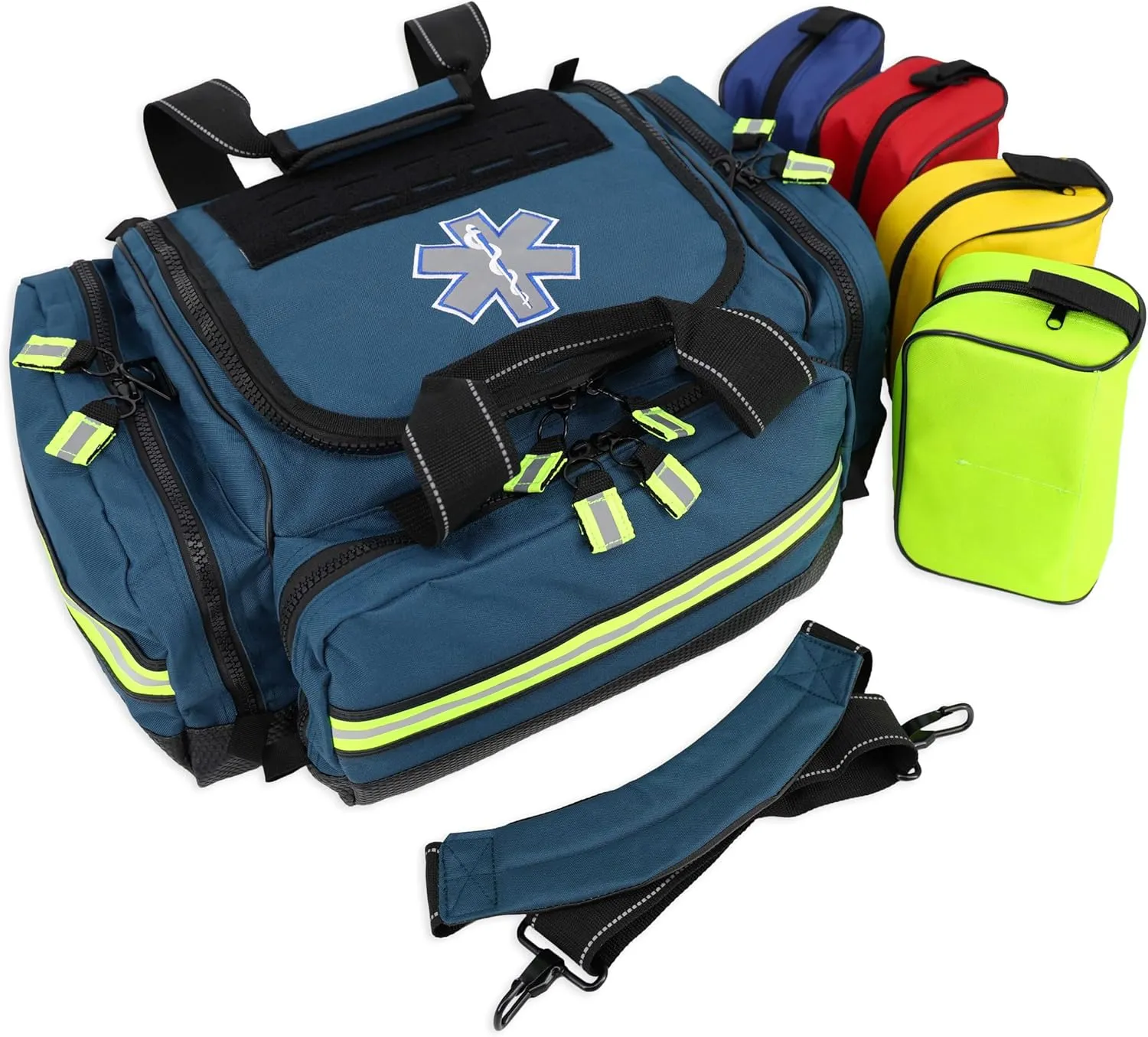 Lightning X Modular Large EMT Medic First Responder EMS Trauma Jump Bag w/Embroidered Name - Blue