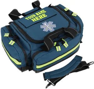 Lightning X Modular Large EMT Medic First Responder EMS Trauma Jump Bag w/Embroidered Name - Blue