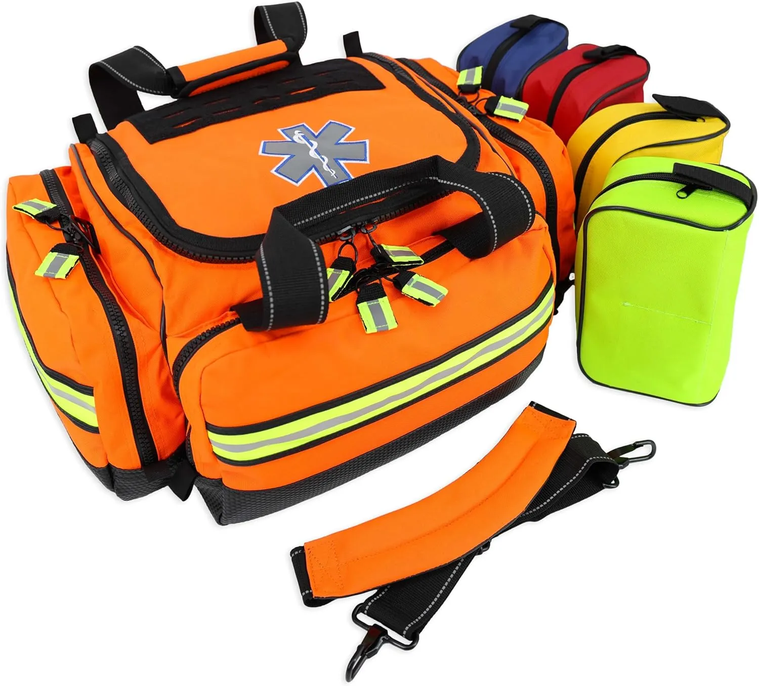 Lightning X Modular Large EMT Medic First Responder EMS Trauma Jump Bag w/Embroidered Name - ORANGE