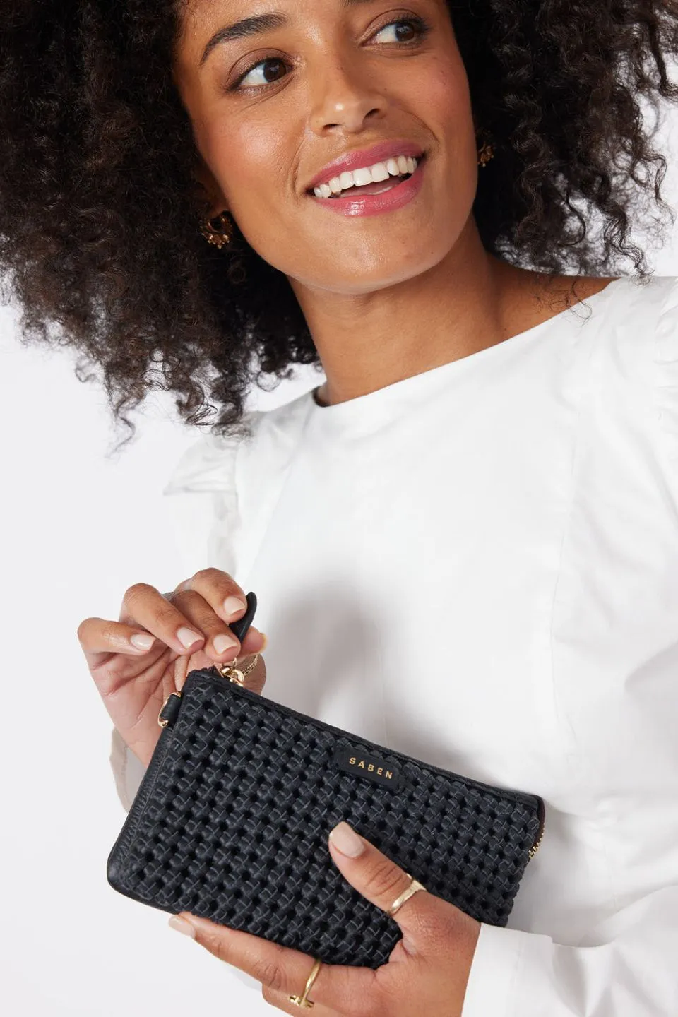 Lily Black Braid Crossbody Bag