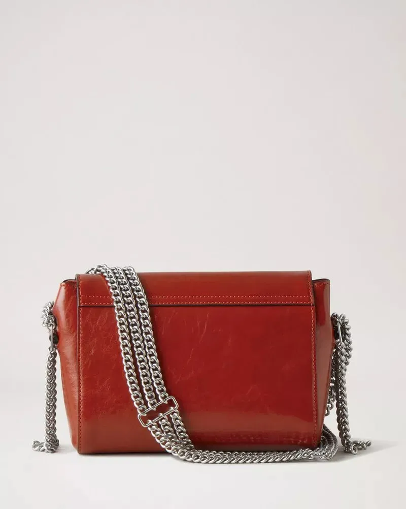 Lily Top Handle Triple Chain Glossy NVT -Mulberry