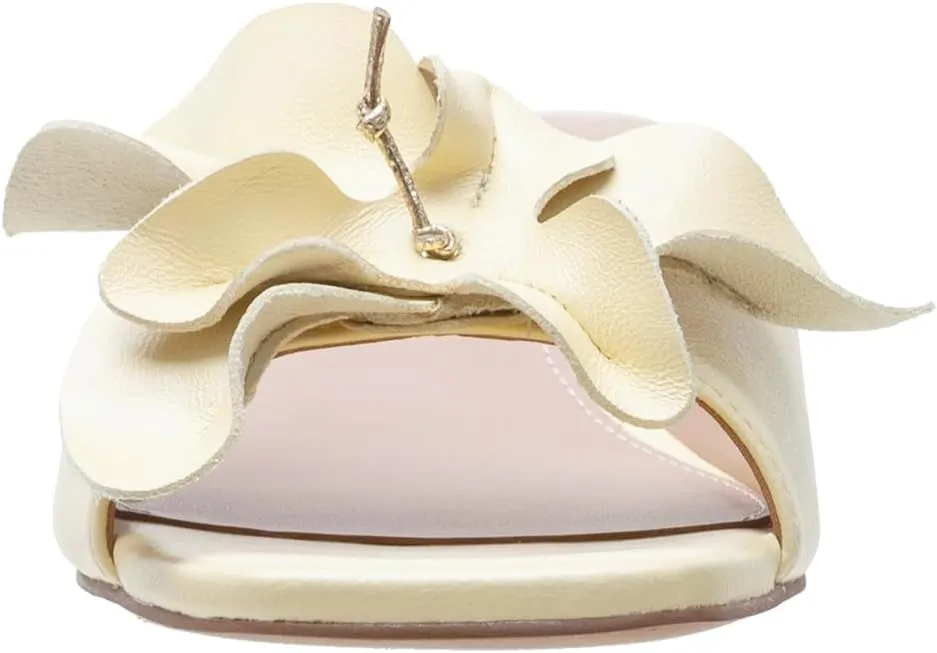 Linea Paolo - IDALIA - Womens Flower Embellished Nappa Leather Slides