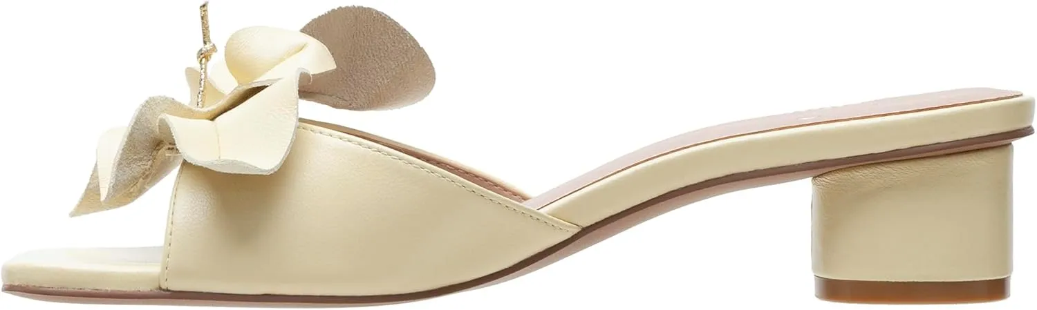 Linea Paolo - IDALIA - Womens Flower Embellished Nappa Leather Slides