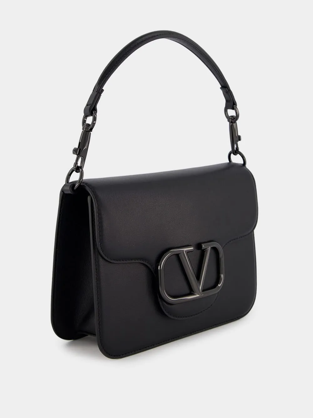 Locò Calfskin Black Shoulder Bag