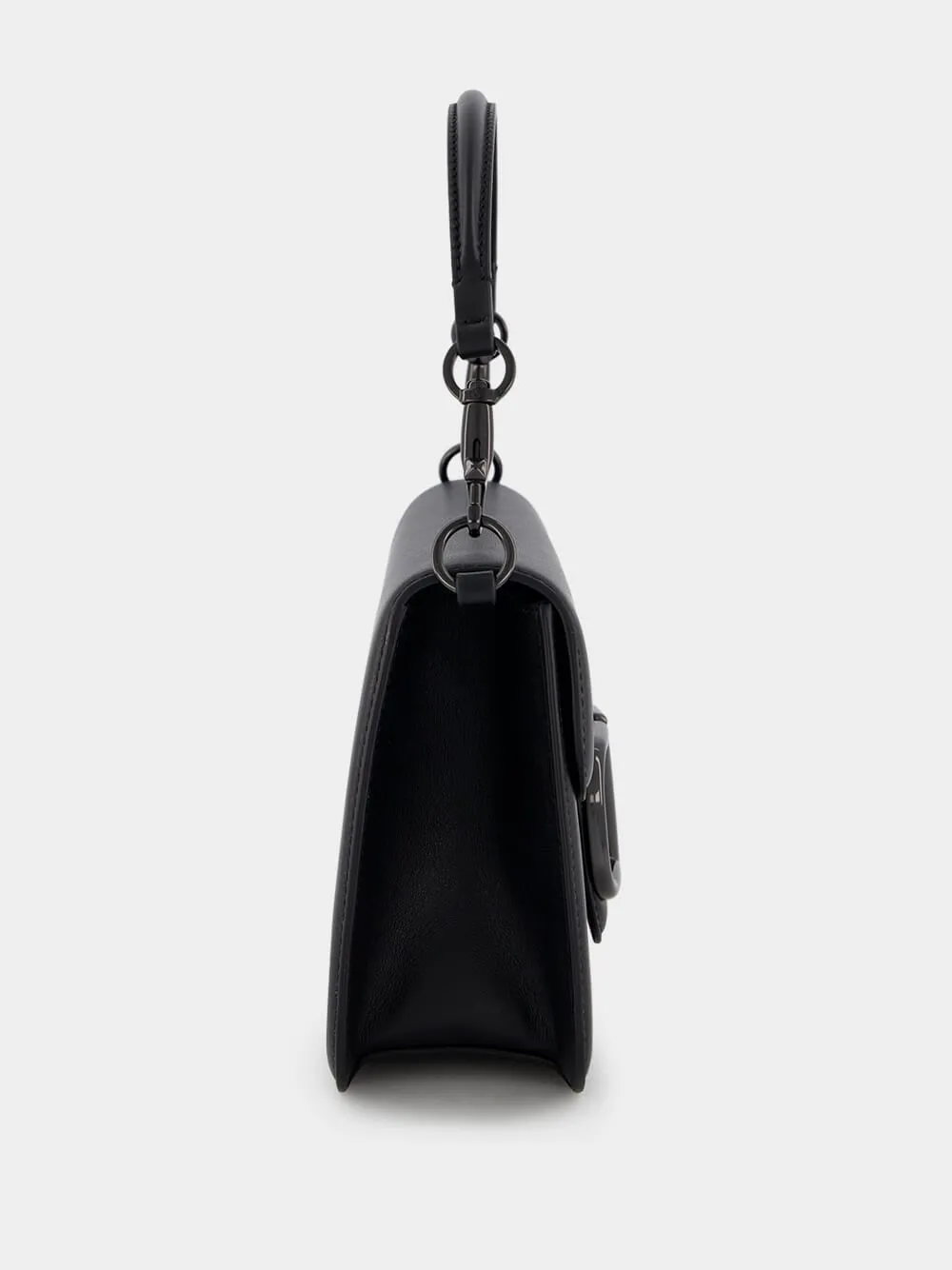 Locò Calfskin Black Shoulder Bag