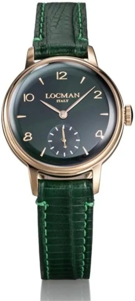 Locman Women's Watch Steel Rose 1960 Green, Strap