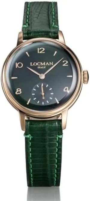 Locman Women's Watch Steel Rose 1960 Green, Strap