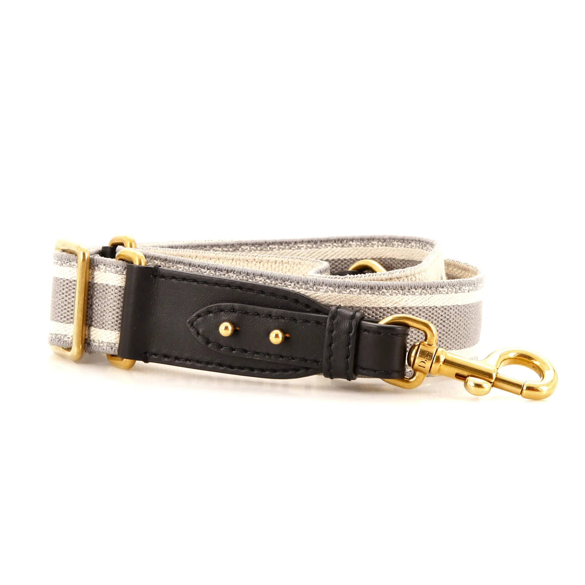 Logo Shoulder Strap Embroidered Canvas Thin
