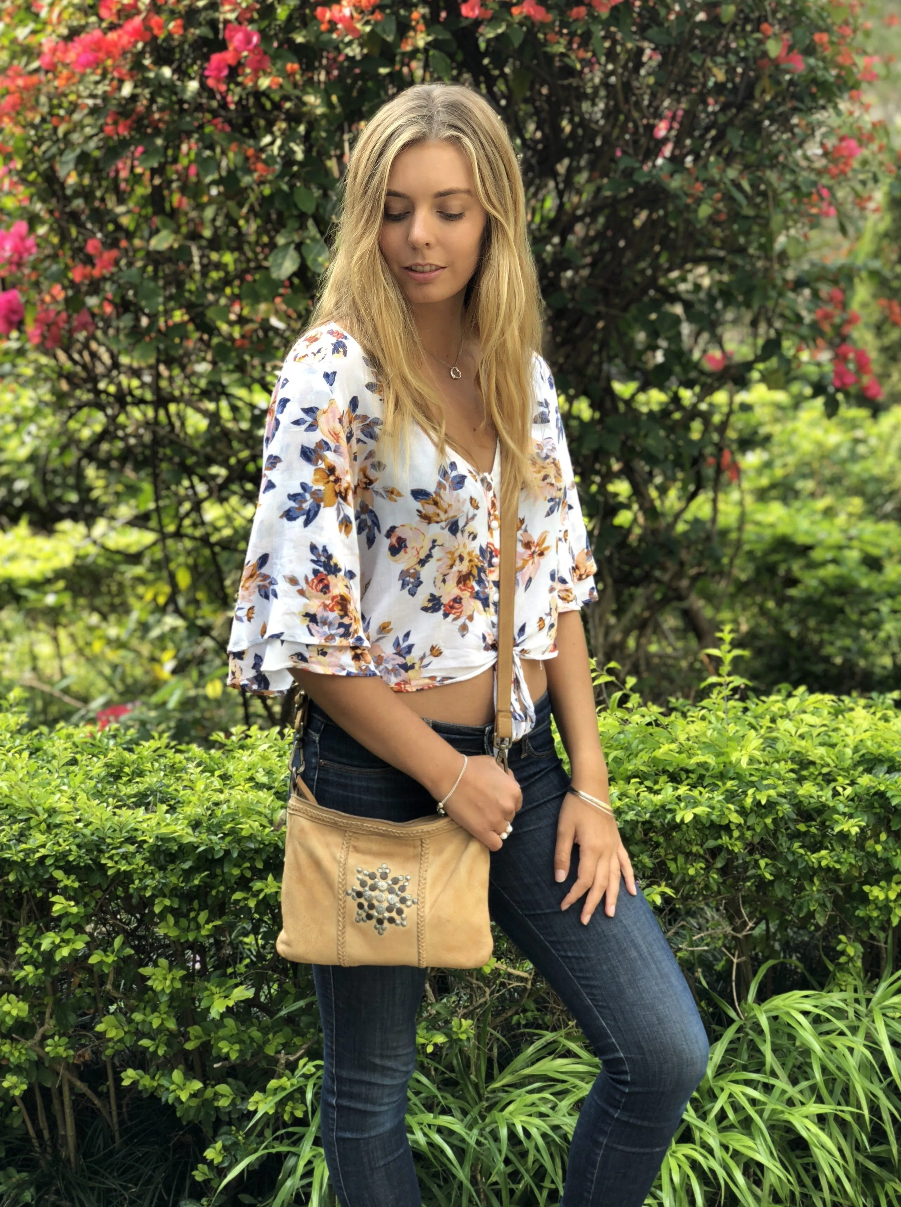 Lolita Leather Crossbody Bag | Honey