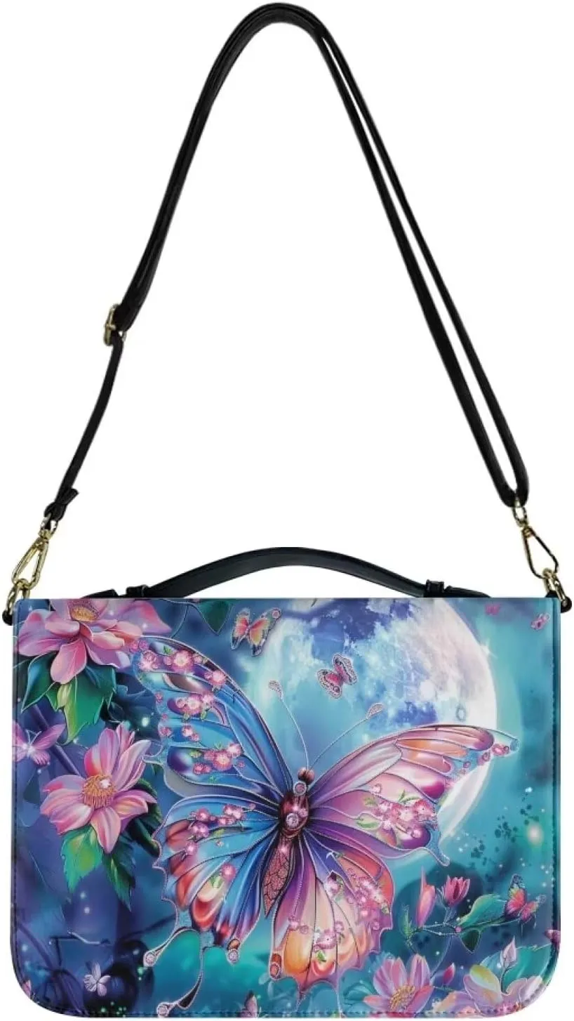 Lotusorchid Bible Cover Bag for Women, Men Bible Accessories with Handle, Bible Carrier Tote with Detachable Shoulder Strap