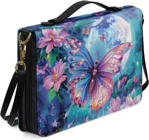 Lotusorchid Bible Cover Bag for Women, Men Bible Accessories with Handle, Bible Carrier Tote with Detachable Shoulder Strap