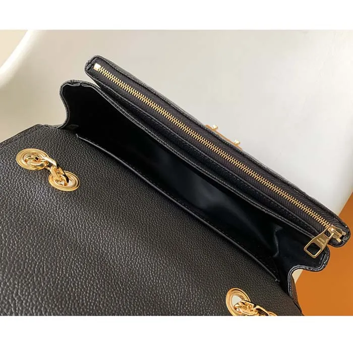 Louis Vuitton LV Women Marceau Black Embossed Grained Cowhide Leather