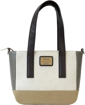 Loungefly Disney Mickey and Friends Faux Leather and Canvas Mini Tote Bag