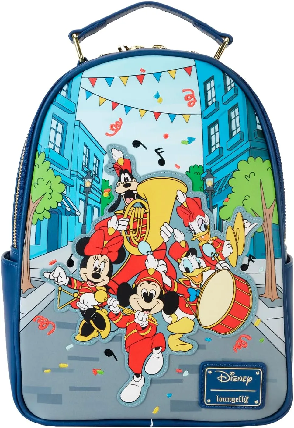 Loungefly Disney Mickey Mouse Marching Band Womens Double Strap Shoulder Bag Purse
