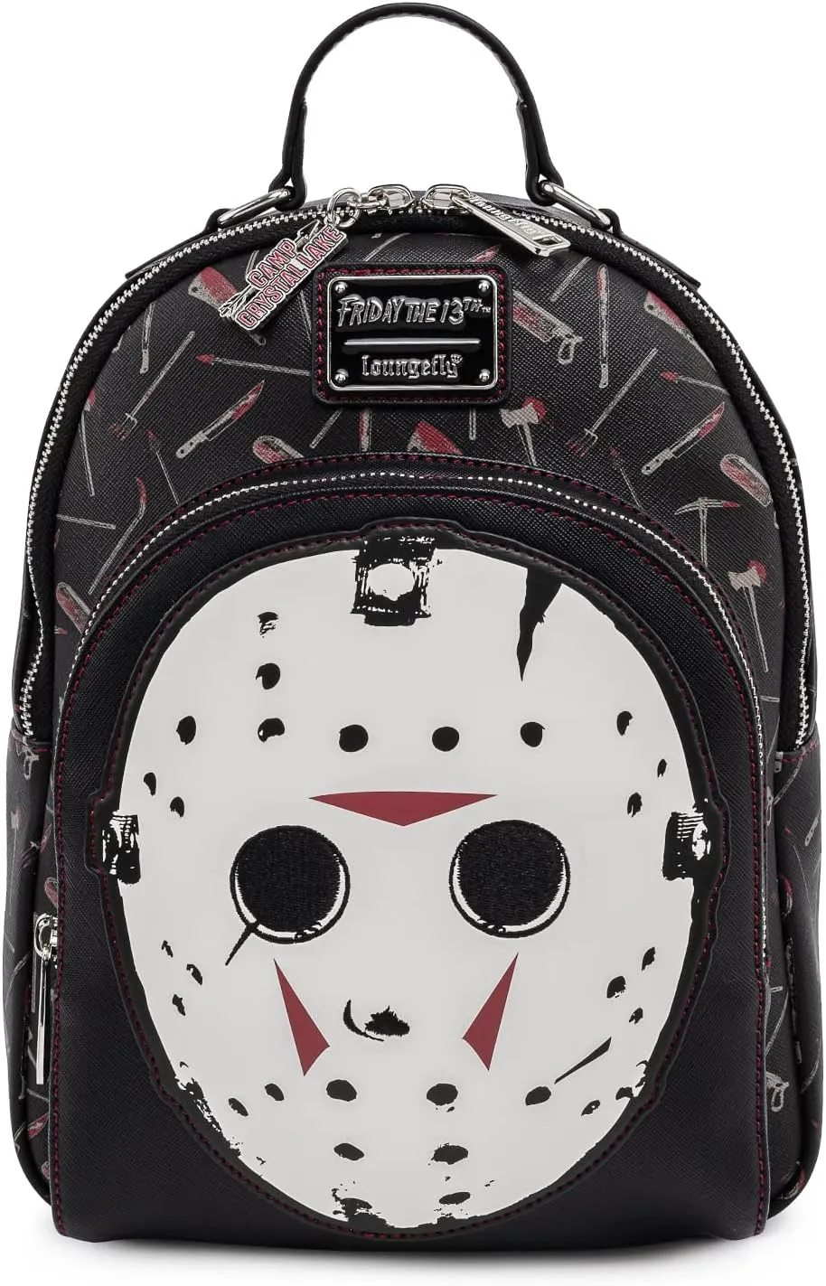 Loungefly Friday the 13th Jason Mask Womens Double Strap Shoulder Bag Purse