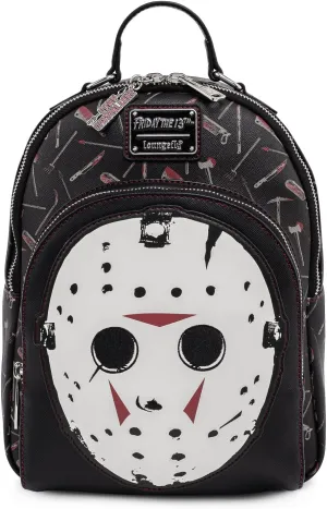 Loungefly Friday the 13th Jason Mask Womens Double Strap Shoulder Bag Purse