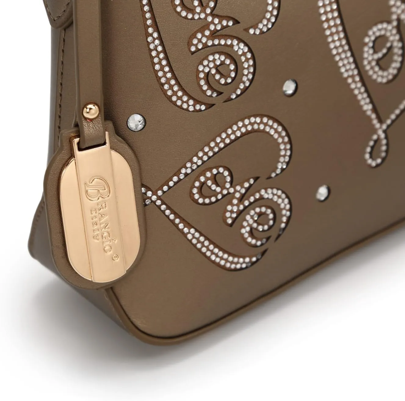 Love Rhinestone Hobo Bag, Elegant and Chic Shoulder Handbag for Women Leather Resistant Purse