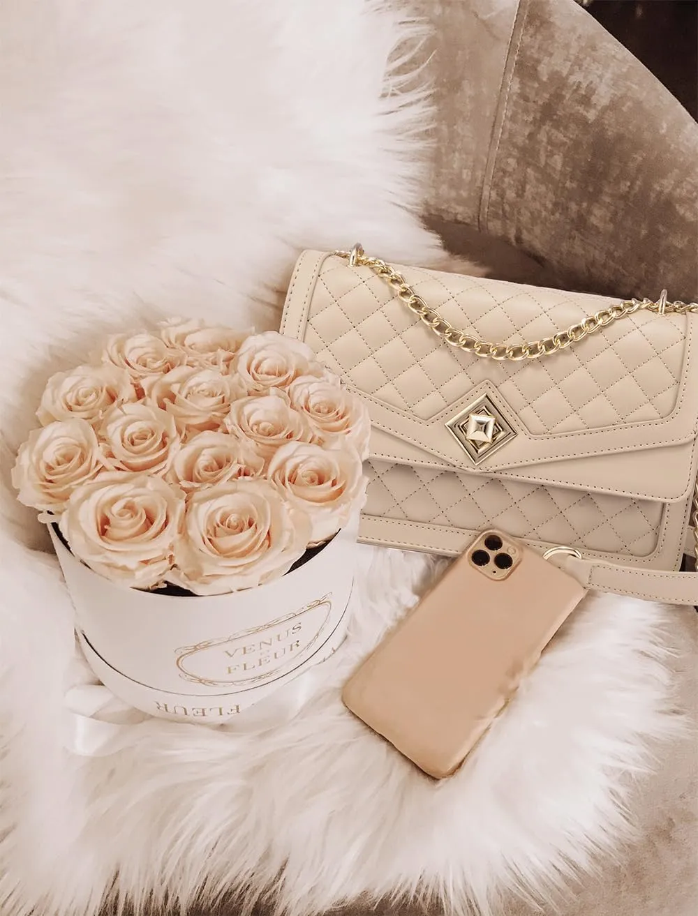 LOVEVOOK Crossbody Bags for Women Leather Quilted Shoulder Bag with Chain Strap Trendy Clutch Satchel Ladies Evening Bag