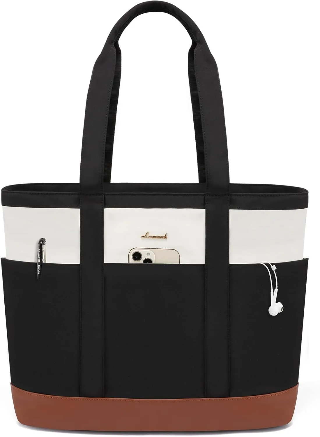 LOVEVOOK Tote Bag for Women - Lightweight Work Bag with 15.6 Inch Laptop Space