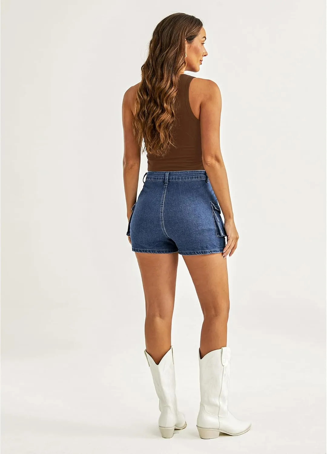 luvamia 2025 Cargo Shorts for Women Casual Summer Skorts Skirts High Waisted Mini Short Skort with Pockets Y2K