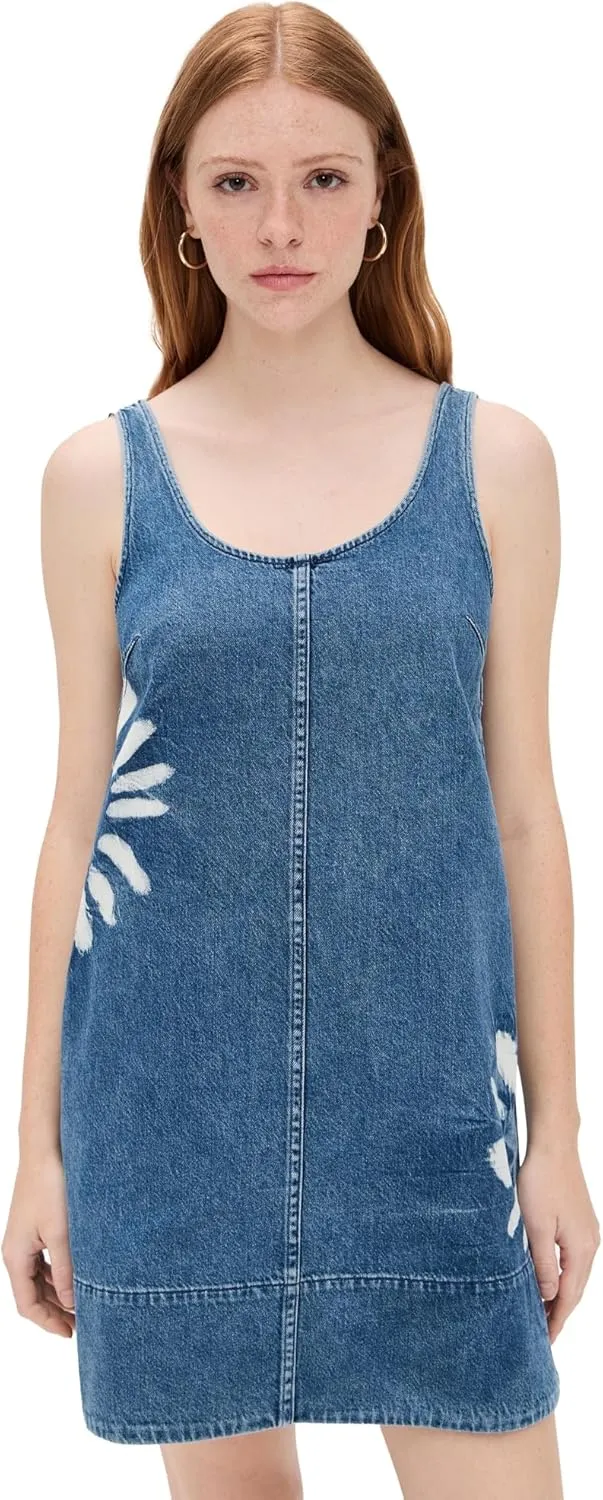 Madewell Women's Garment Dyed Denim Scoop Neck Mini Dress