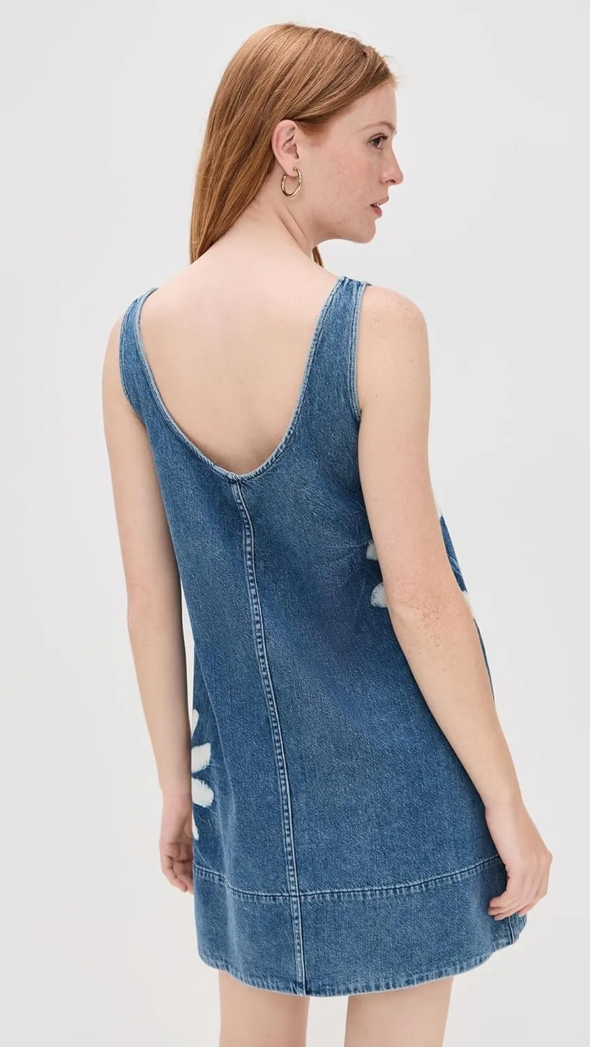 Madewell Women's Garment Dyed Denim Scoop Neck Mini Dress