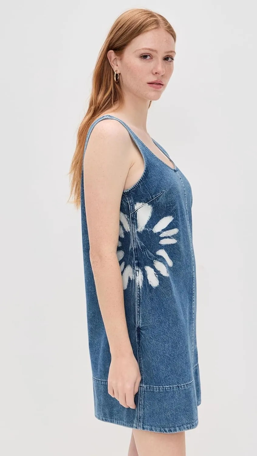 Madewell Women's Garment Dyed Denim Scoop Neck Mini Dress
