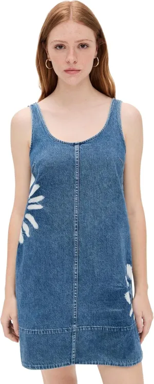 Madewell Women's Garment Dyed Denim Scoop Neck Mini Dress