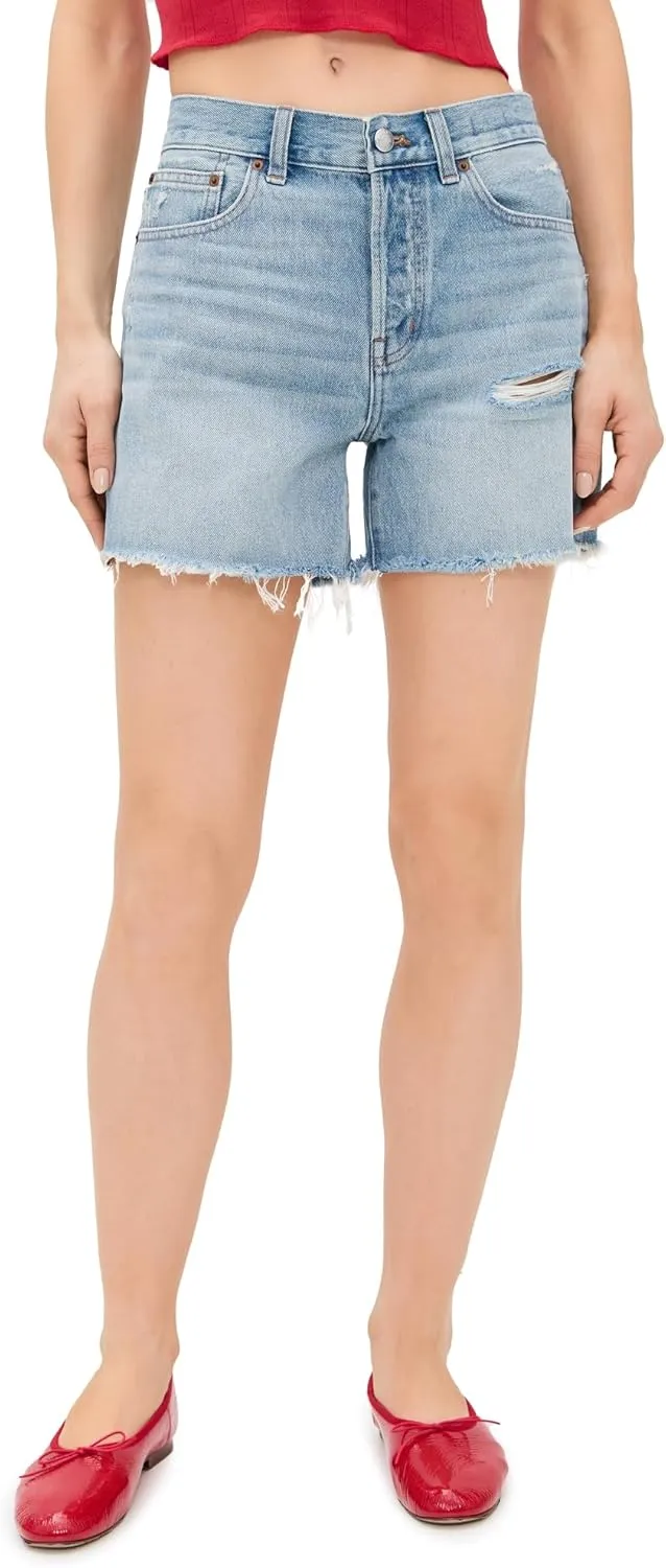 Madewell Women's The Brynn Long Shorts in Hallstead Wash