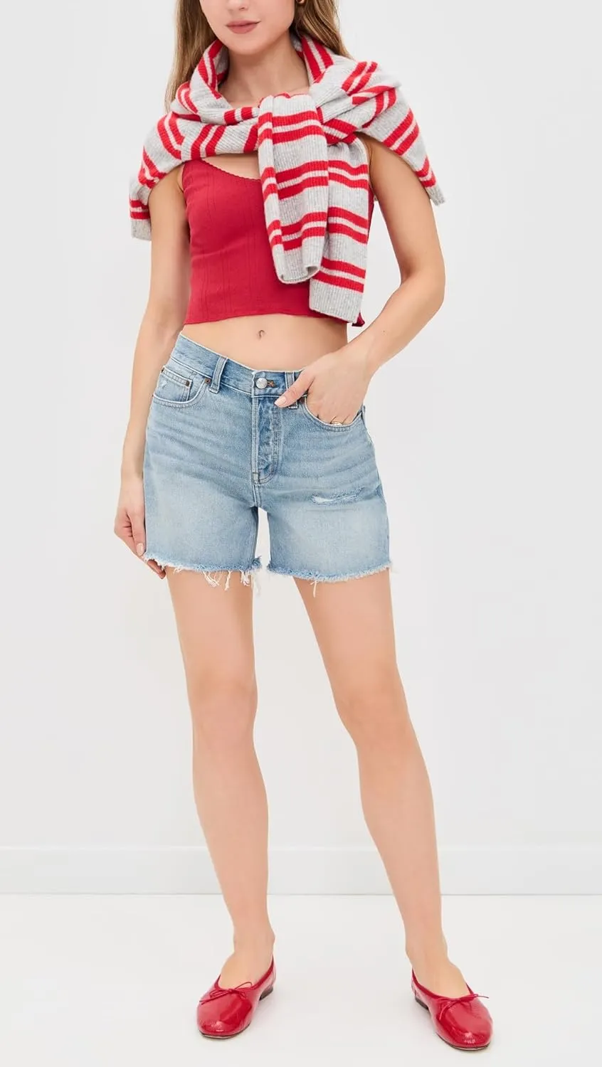 Madewell Women's The Brynn Long Shorts in Hallstead Wash